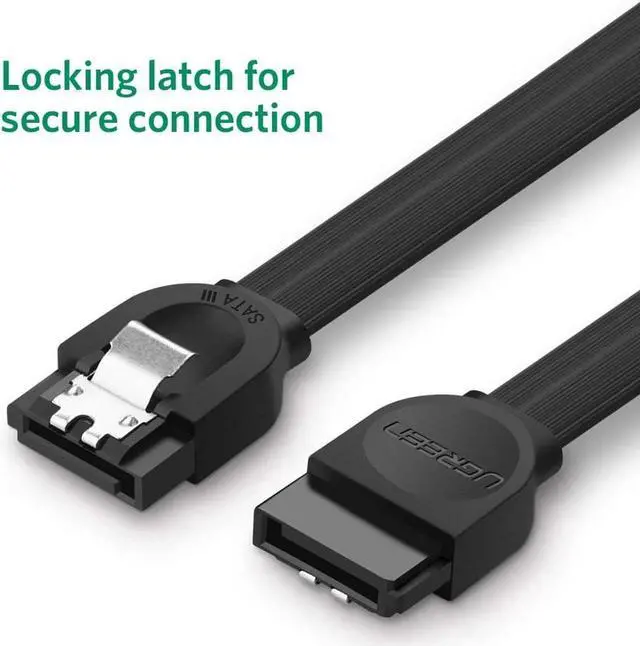 Alt view image 2 of 7 - SATA III Cable, SATA III 3 Pack 6Gbps Straight HDD SDD Data Cable with Locking Latch 18 Inch for SATA HDD, SSD, CD Driver, CD Writer