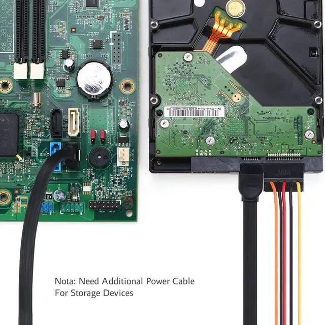 Alt view image 4 of 7 - SATA III Cable, SATA III 3 Pack 6Gbps Straight HDD SDD Data Cable with Locking Latch 18 Inch for SATA HDD, SSD, CD Driver, CD Writer
