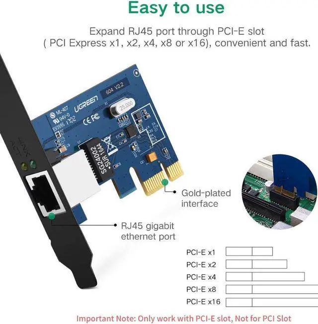 Alt view image 4 of 6 - 1000Mbps Gigabit Ethernet 10/100/1000M RJ-45 PCI Express PCI-E Network Card LAN Adapter Converter High quality
