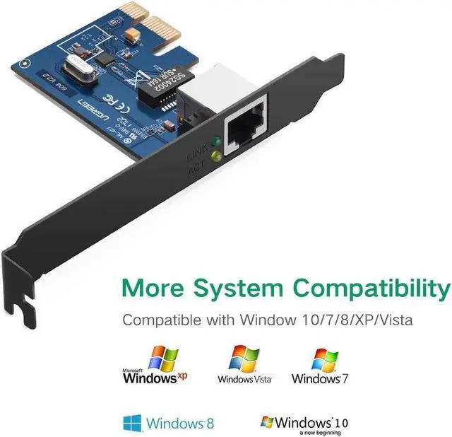 Alt view image 3 of 6 - 1000Mbps Gigabit Ethernet 10/100/1000M RJ-45 PCI Express PCI-E Network Card LAN Adapter Converter High quality