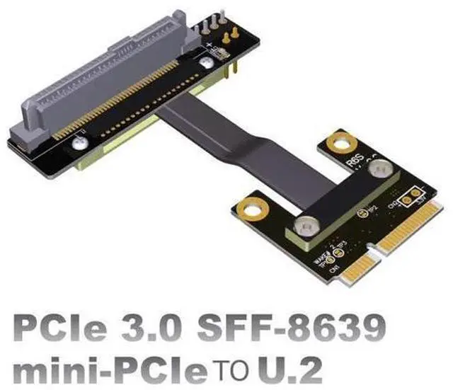 Main image of Mini-PCIe to U.2 SSD Riser Cable U.2 Interface Male-to-Female U.2 SFF-8639 Adapter Gen3 Full Speed U.2 SSD Extender