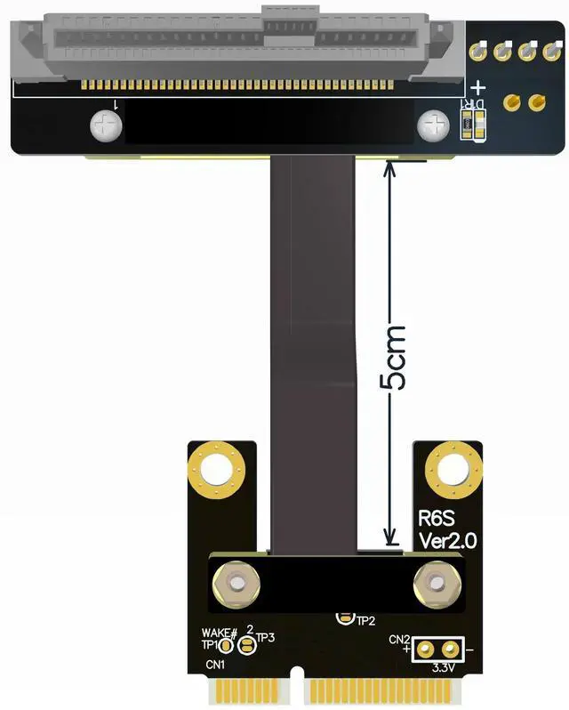 Alt view image 3 of 3 - Mini-PCIe to U.2 SSD Riser Cable U.2 Interface Male-to-Female U.2 SFF-8639 Adapter Gen3 Full Speed U.2 SSD Extender