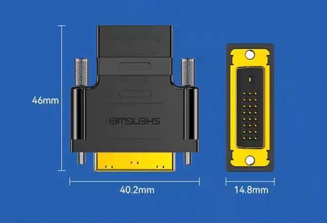 Alt view image 6 of 7 - DVI to HDMI Adapter 2-Pack Bi-Directional DVI Male to HDMI Female Converter Support 1080P 3D for PS3 PS4 TV Box Blu-ray Projector HDTV(DVI to HDMI)