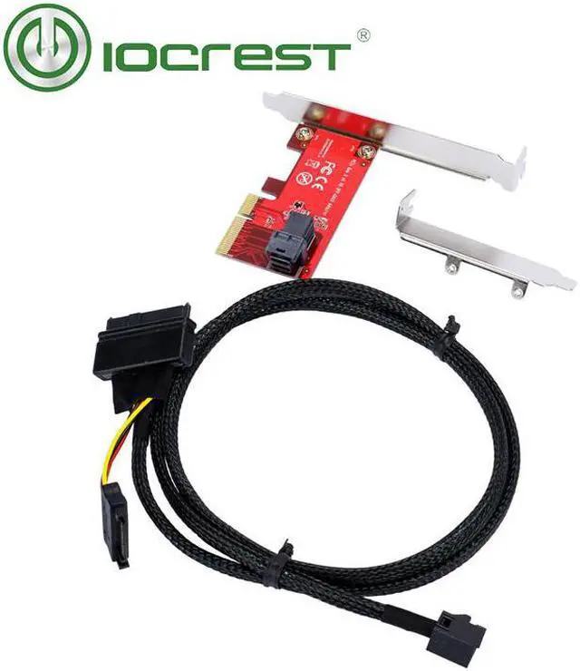 Alt view image 2 of 6 - IOCREST PCIe to U.2 (SFF-8643) Gen 3 /4 -Lane Card