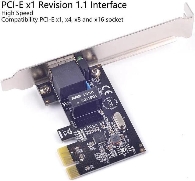 Alt view image 3 of 6 - RJ45 Network Card 1000Mbps Gigabit Ethernet RJ45 PCI Express Network Card RJ45 to PCI express Converter