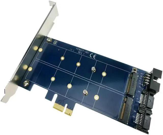 Alt view image 3 of 6 - NGFF SSD to 2 SATA 6GB adapter 7Pin SATA III to M.2 USB to M2 wireless bluetooth adapter card