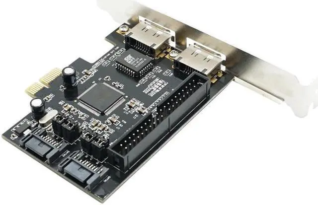 Alt view image 2 of 4 - Combo SATAII +IDE PCI-Express RAID Controller Card 1Port IDE+2 port sata +2 port esata Card for PC/desktop laptop