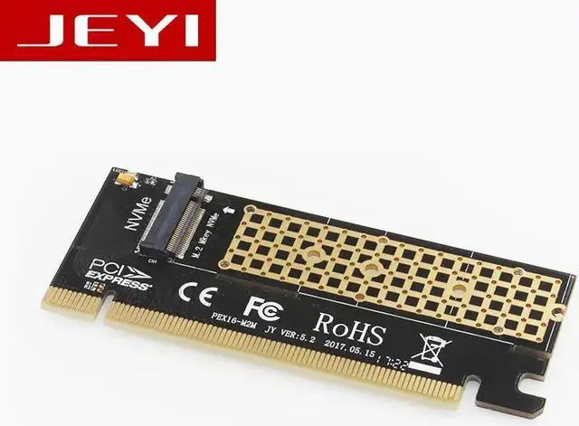 Alt view image 2 of 6 - JEYI MX16 +SeaShark M.2 NVMe SSD NGFF TO PCIE 3.0 X16 adapter M Key card Suppor PCI Express 3.0 x4 2230-2280 Size m.2 FULL SPEED
