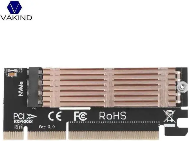 Alt view image 2 of 6 - 100x41mm M.2 NVME SSD NGFF To PCIE 16X/4X Adapter Expansion Card PCIE NVME M.2 SSD To PCIE Card With Heatsink Heat Sink