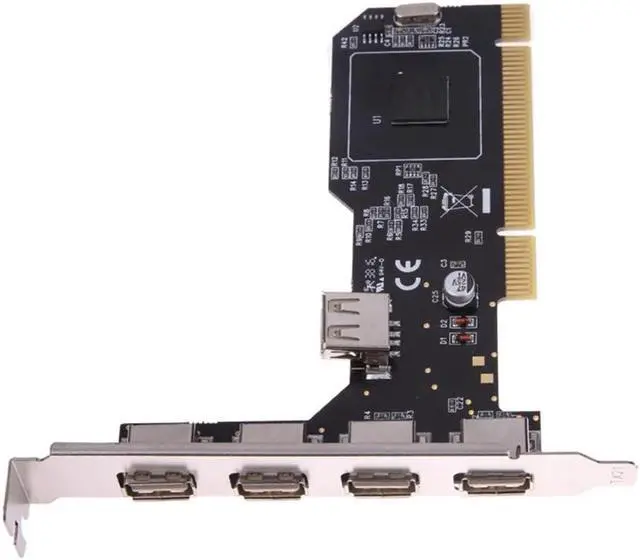 Main image of 5 Ports USB 2.0 PCI Card HUB 480 Mbps High Speed PCI Controller Card Adapter PCI USB Expands Add on Card for Desktop Computer