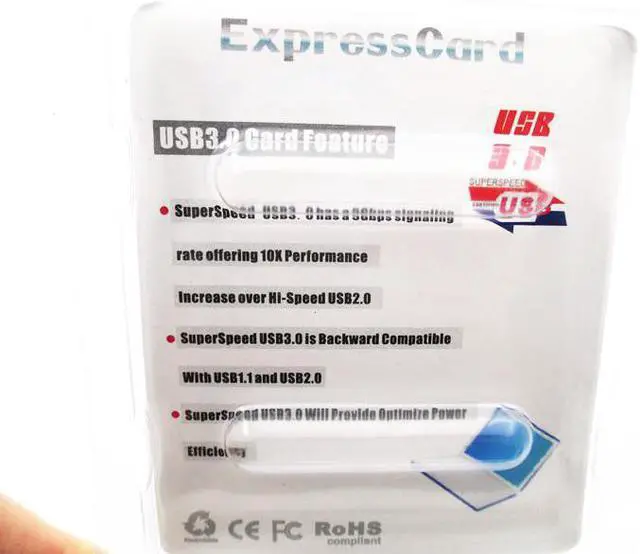 Alt view image 6 of 6 - Expresscard Express card 34/54 to 2 x USB 3.0 Port Adapter (Fully Inside Laptop)