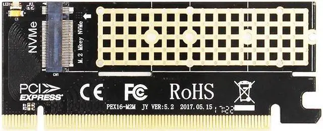 Main image of MX16 M.2 NVMe SSD NGFF TO PCIE 3.0 X16 adapter M Key interface card Suppor PCI Express 3.0 x4 2230-2280 Size m.2 FULL SPEED