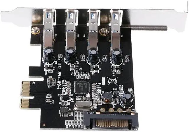 Alt view image 4 of 6 - Mainboard CPU Graphics Card Extention Cables PCI-E 1X to 16X Extender Riser Card SATA 4P Power Cable 4P Adapter Cable
