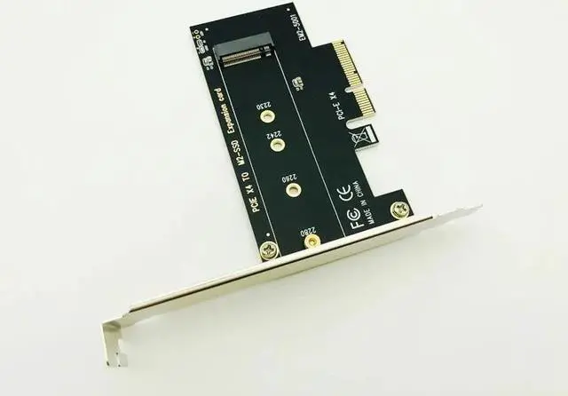 Alt view image 5 of 6 - Socket M key M.2 NVMe SSD to PCIe Adapter Card Support PCI Express 3.0 x4 2230 2242 2260 2280 Size M.2 SSD FULL SPEED Riser Card