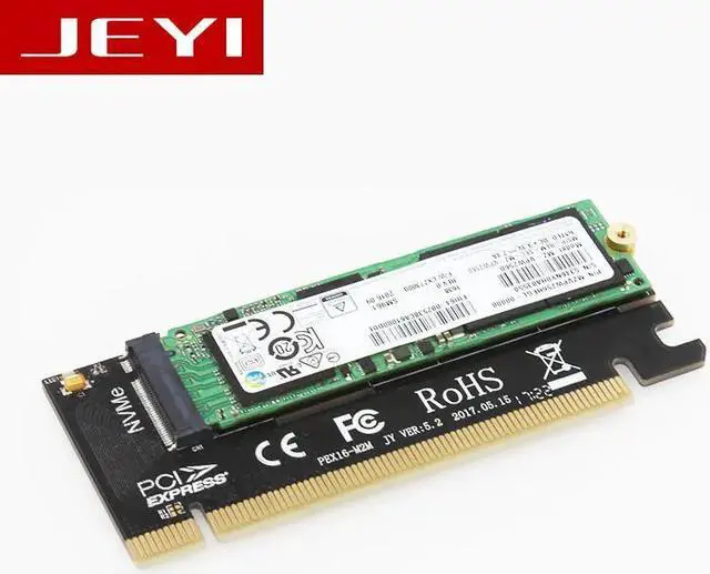 Alt view image 5 of 6 - JEYI MX16 +SeaShark M.2 NVMe SSD NGFF TO PCIE 3.0 X16 adapter M Key card Suppor PCI Express 3.0 x4 2230-2280 Size m.2 FULL SPEED