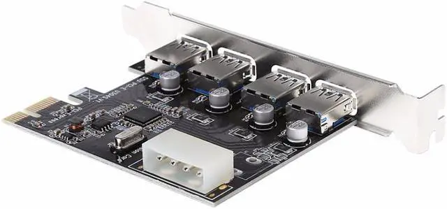 Alt view image 5 of 6 - Amify 4 Port USB 3.0 to PCI-E PCIe Expansion Card PCI Express 1x Adapter Card USB3.0 Hub Controller