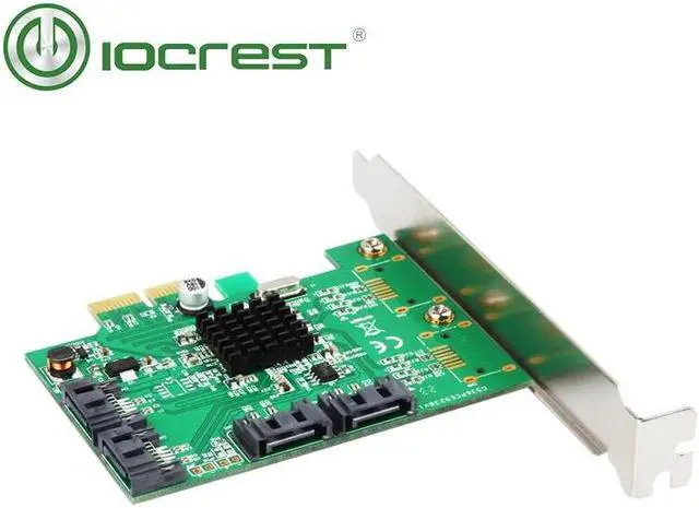 Alt view image 3 of 4 - IOCREST PCI-Express 4-port HyperDuo SATA III RAID Controller Card Marvell 88SE9230 with low profile bracket
