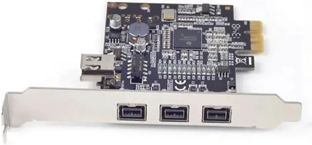 Main image of PCIE Combo 3x 1394b + 1x 1394a Firewire Ports PCI-Express Controller Card, 1394 card TI Chipset XI02213, WINDOWS 8 / 7 / MAC OS