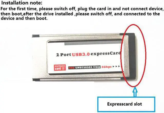 Alt view image 5 of 6 - High-Speed 2 Port Hidden Inside USB 3.0 USB3.0 to Expresscard 34 54 mm Express Card Adapter Converter For Notebook Laptop