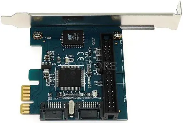 Alt view image 5 of 6 - IDE & 2 ports SATA 7pin to PCI express Controller Card Chipset Jmicron JMB363