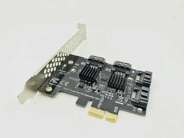 Alt view image 5 of 6 - 4-Port SATA PCIE to SATA Card PCIE Adapter PCI Express to SATA3.0 Converter 6G Expansion Controller Card Adapter IPFS