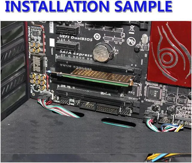Alt view image 6 of 6 - M.2 NVME SSD NGFF To PCIE 16X/4X Adapter Expansion Card PCIE NVME M.2 SSD To PCIE Card With Heatsink Heat Sink