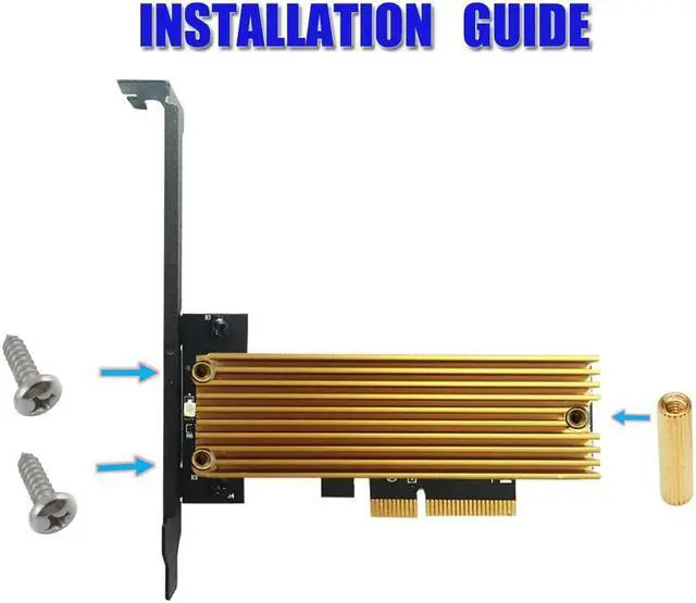 Alt view image 5 of 6 - PCI Express 3.0 X4 to M.2 NVMe AHCI SSD M Key Connector Full Speed PCI E Riser Card Adapter Supports 2242 2260 2280 Size M2 SSD