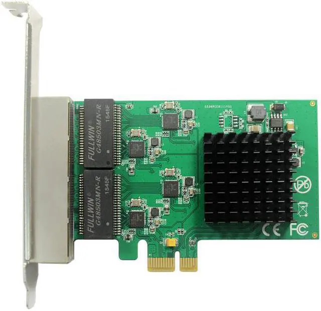 Alt view image 3 of 6 - 4 Port PCI Express Gigabit Network Card Ethernet Adapter 10/100/1000M for Server