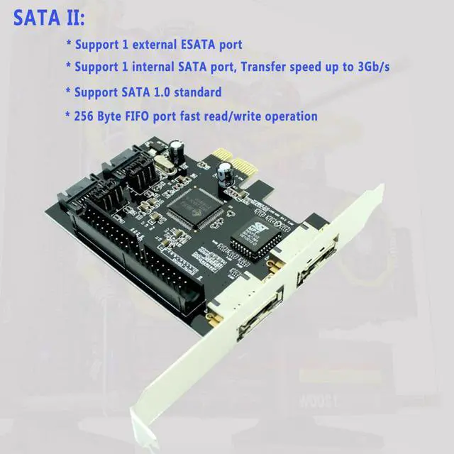 Alt view image 3 of 6 - PCIe express card 1Port IDE + 2port sata or eSATA combo PCI-Express RAID Controller Card for desktop PC computer support HDD/SDD