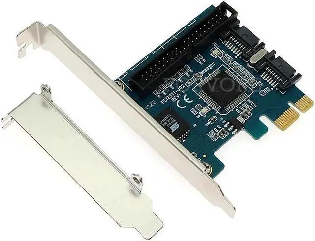 Alt view image 6 of 6 - IDE & 2 ports SATA 7pin to PCI express Controller Card Chipset Jmicron JMB363