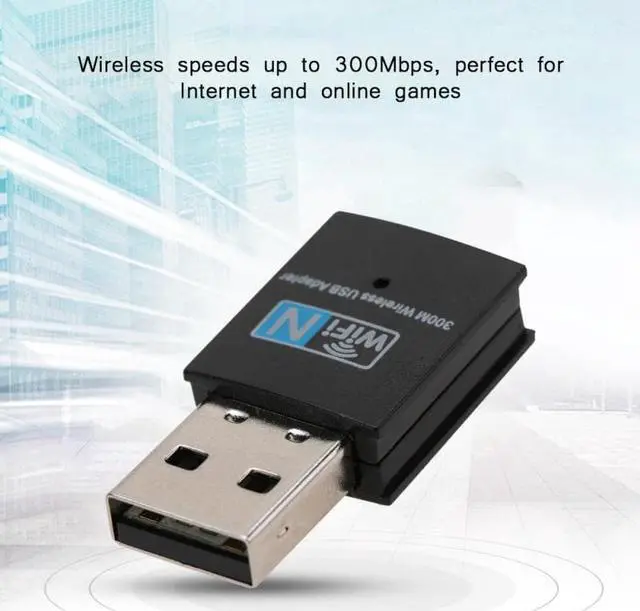 Alt view image 4 of 6 - 1 pcs Mini USB LAN Network Card Wifi Adapter USB2.0 WiFi Receiver 300Mbps