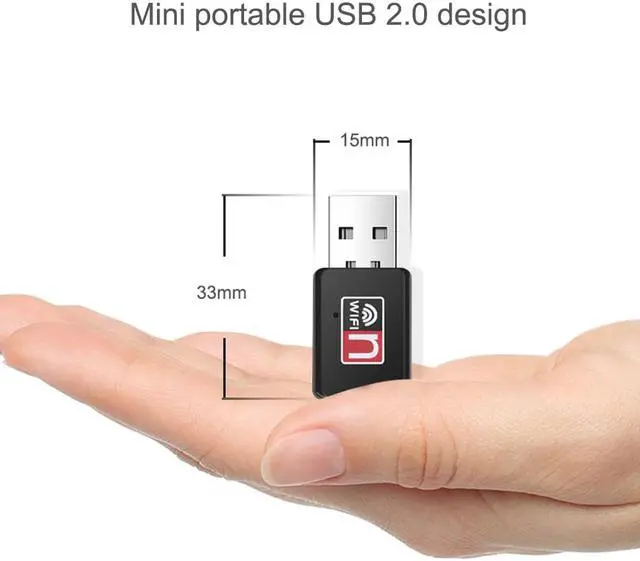 Alt view image 3 of 6 - 1 pcs Mini USB 150Mbps WiFi Wireless Adapter Receiver External Network Card Adapter Wifi Dongle 802.11n/b/g For Macbook Win10/8