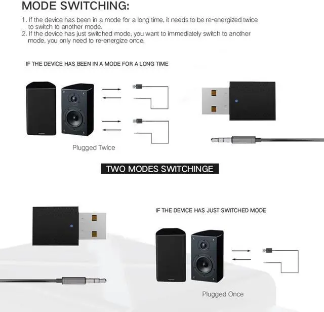 Alt view image 3 of 6 - 1 pcs USB Bluetooth Transmitter Receiver 2 in 1 Wireless Audio Adapter Bluetooth 5.0 High Speed Wi Fi Ethernet Wireless