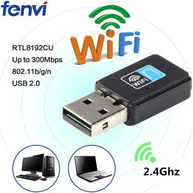 Main image of 1 pcs 300Mbps Mini WIFI USB Adapter Wireless LAN Network Wlan Card Realtek RTL8192CU WiFi Dongle for Windows XP/7/8/10