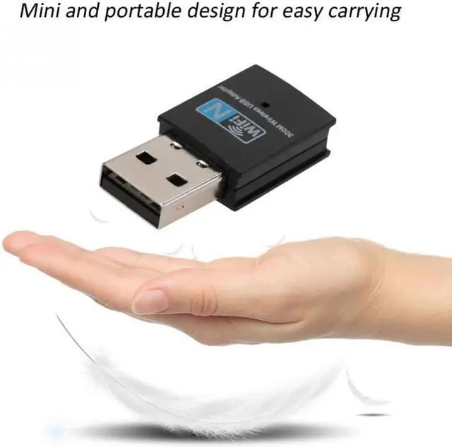 Alt view image 5 of 6 - 1 pcs Mini USB LAN Network Card Wifi Adapter USB2.0 WiFi Receiver 300Mbps