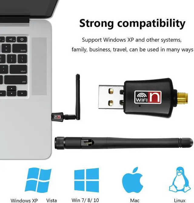 Alt view image 2 of 6 - 1 pcs wifi adapter USB 2.0 wifi antenna TECHKEY wifi usb ethernet 150Mbps wifi dongle 802.11 n/g/b enchufe wi fi usb lan comfas wi fi