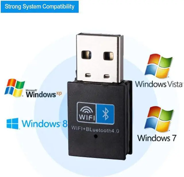 Alt view image 2 of 6 - 1 pcs Wireless WiFi Bluetooth Adapter 150Mbps USB WiFi Adapter Receiver 2.4G Bluetooth V4.0 Network Card Transmitter IEEE 802.11b/g/n