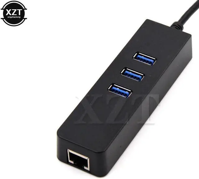 Alt view image 6 of 6 - 1 pcs 3 Ports USB 3.0 Hub To RJ45 10/100/1000 Mbps Gigabit Ethernet LAN1 Wired Internet Network Card USB WIFI Adapter For Windows Mac