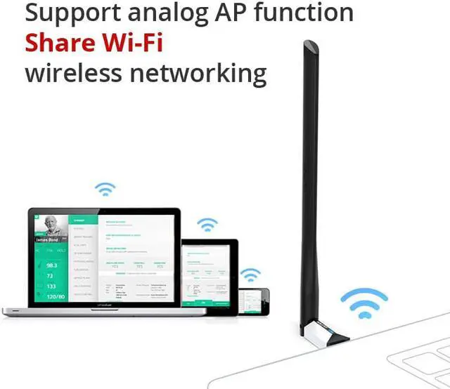Alt view image 4 of 6 - 1 pcs  TL WN726N Wireless Wifi USB Adapter 150Mbps High gain Wireless Network Card, USB 2.0 Support AP External Antenna