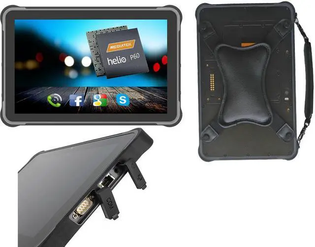 Alt view image 5 of 5 - Sincoole 10.1 inch Android 11 Rugged Tablet PC with 4G ram +64G rom, 4G lte CPU: MT6771 8cores 2.0GHz camera: rear 13mp, front: 5mp 4G lte, wifi bt gps nfc industrial tablet pc, rugged pda