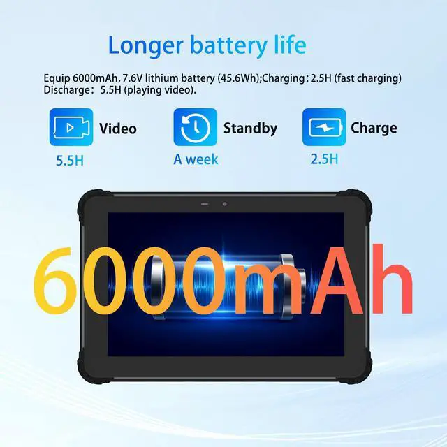 Alt view image 5 of 7 - Sincoole 10.1inch windows 11 rugged handheld terminal with CPU:I5-1235U 4G Lte GPS WIFI BT NFC IP65 grade protection rugged pda 8G ram 256G rom, usb3.0 slot 2D scanner