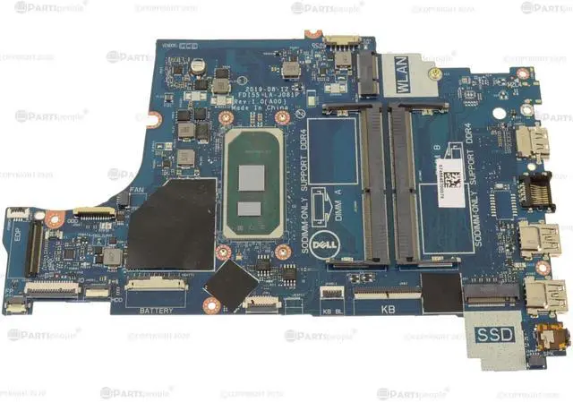 Main image of Dell OEM Inspiron 3593 Motherboard System Board Core i3 Motherboard 3DD3K