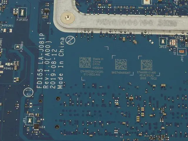 Alt view image 3 of 11 - Dell OEM Inspiron 3593 Motherboard System Board Core i3 Motherboard 3DD3K