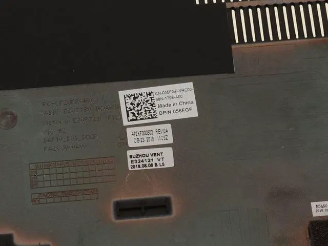 Alt view image 3 of 4 - Dell OEM Precision 7540 Bottom Base Cover Assembly 56FGF