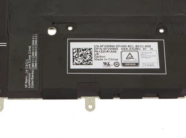 Alt view image 3 of 3 - New WHITE Dell OEM XPS 9370 9380 Laptop Backlit Keyboard FVW9W