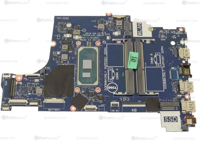 Main image of Dell OEM Inspiron 5593 Motherboard System Board Core i7 Motherboard PTGYC