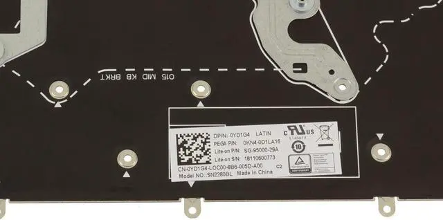 Alt view image 3 of 9 - SPANISH OEM Alienware m17 Backlit Laptop Keyboard Laptop Keyboard NY1M9