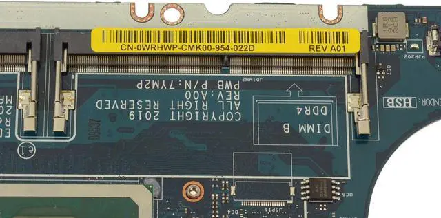 Alt view image 2 of 5 - Dell OEM Latitude 7400 Laptop Motherboard System Board 1.6GHz Motherboard WRHWP