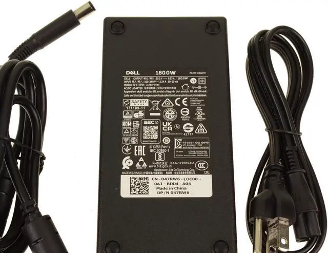 Alt view image 3 of 6 - Dell OEM Precision M4600 M4700 M4800 180 watt Laptop AC/DC  AC adapter DW5G3