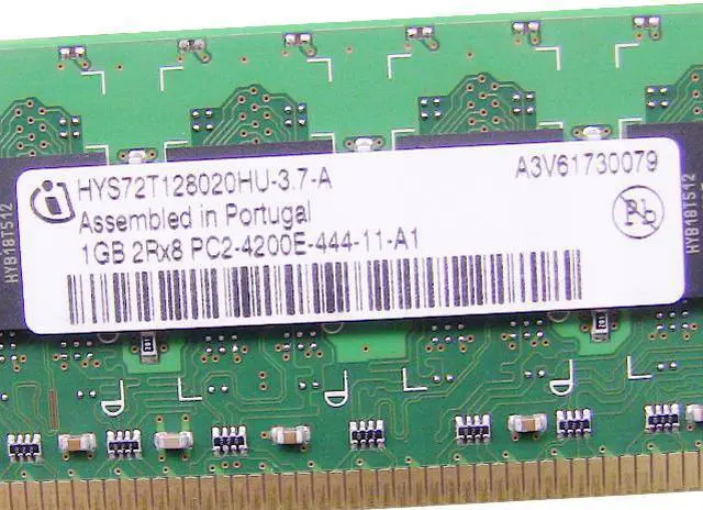 Alt view image 2 of 2 - Dell OEM DDR2 533Mhz 1GB PC2-4200E ECC RAM Memory Stick HYS72T128020HU-3.7-A